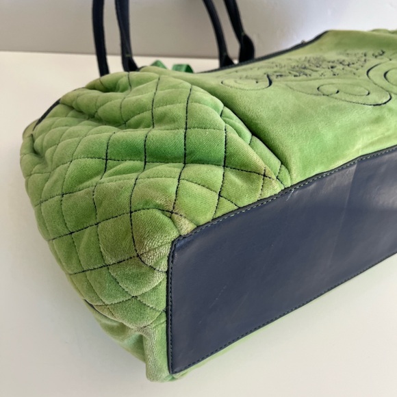 Auth VTG Y2K JUICY COUTURE Juicy Angel Velour Diaper Bag - Picture 5 of 13